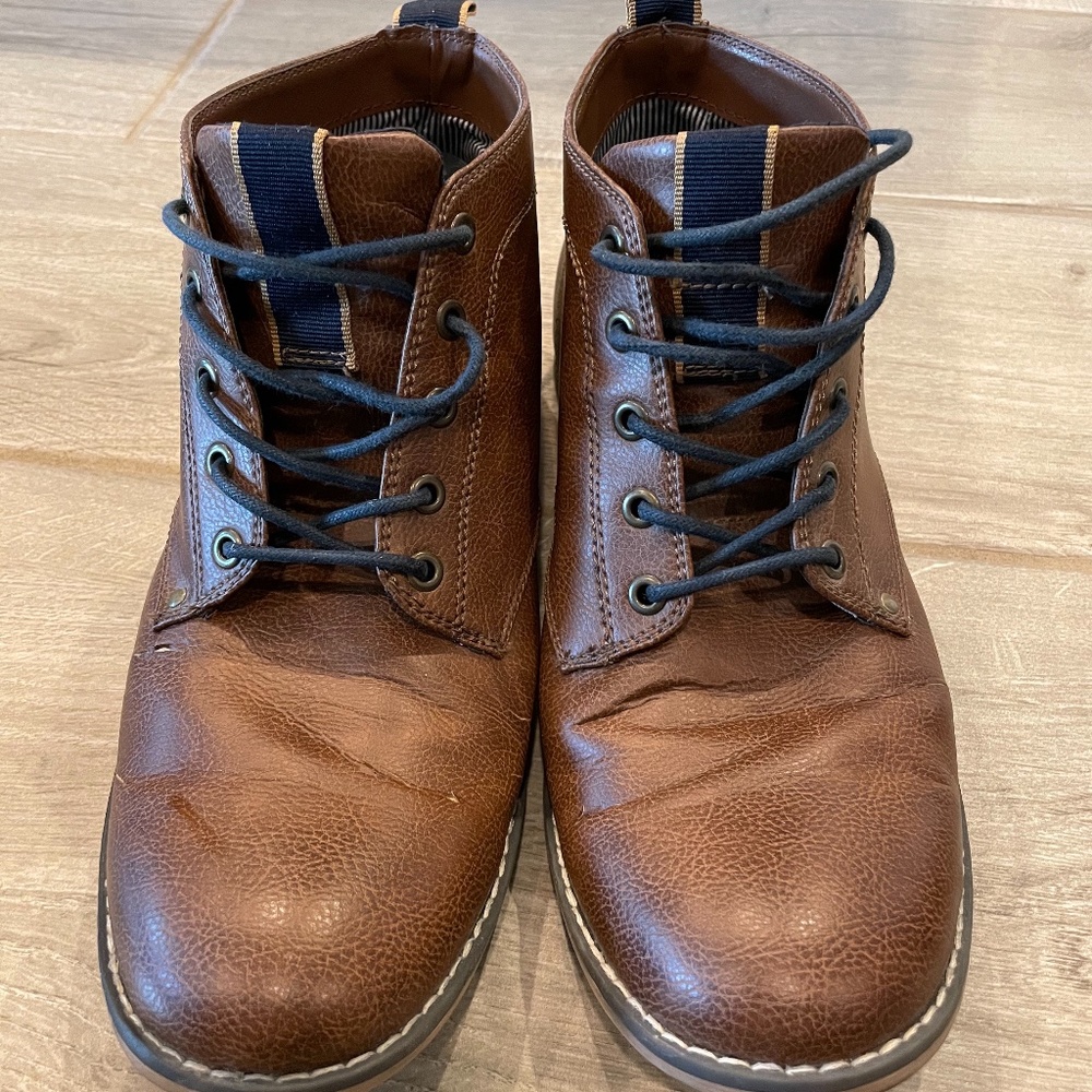 H&M Faux Leather Chukka Boots